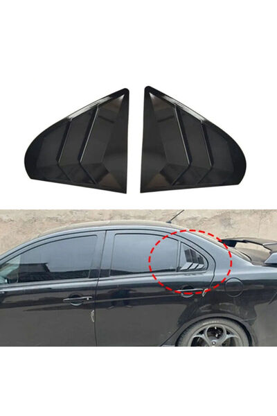 beyaztuning Mitsubishi Lancer Kelebek Cam Kaplama Vizörü Parlak Siyah