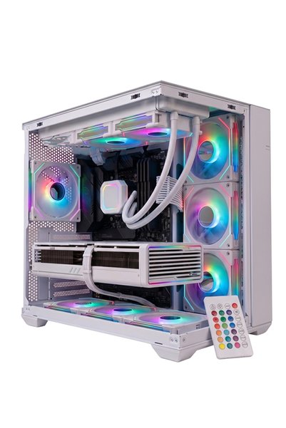 COMLOJI GA-Deluxe White RX 9060 XT 8GB Ryzen 9 9900X 32GB DDR5 1TB M.2 Sıvı Soğutmalı Beyaz Masaüstü Oyun Bilgisayarı