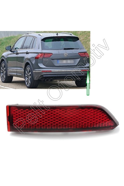 PELİTOTOMOTİV Tiguan Right Outside Rear Bumper Reflector 5Na945104 (2016-2024)