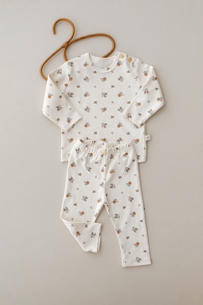 Oh La La Koala For Little Ones Limon Çiçeği Baskılı Bebek Alt Üst Takım