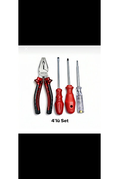 hırdamax Pense + Düz Tornavida + Yıldız Tornavida + Kontrol Kalemi 4’lü Set