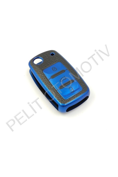 PELİTOTOMOTİV Husă pentru chei Skoda cu 3 chei, Superlux Blue