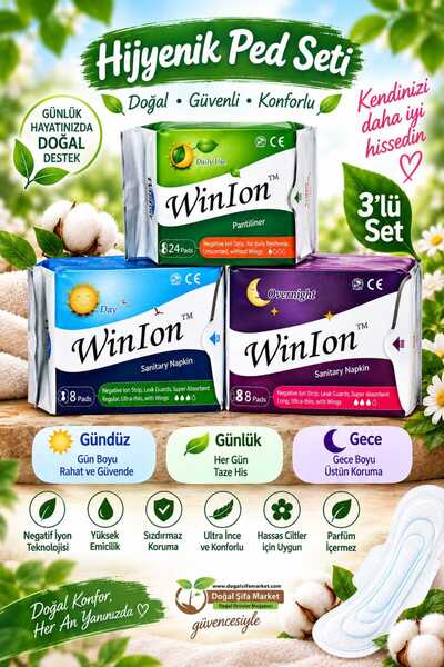 Winion Winalite Negatif Iyonlu Ped 1 Gündüz  1 Gece 1 Günlük