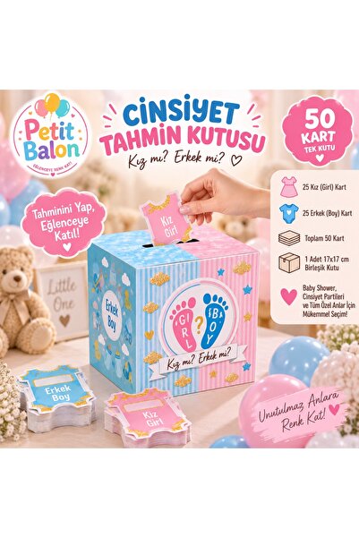 Cinsiyet Partisi için Cinsiyet Tahmin kutusu-Baby Shower