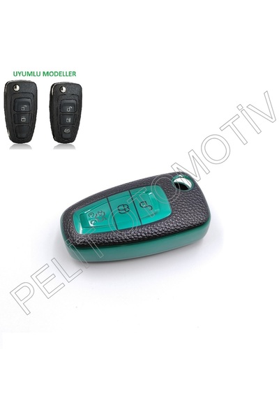 PELİTOTOMOTİV Πράσινη θήκη κλειδιού Ford Fiesta Focus Mondeo Superlux