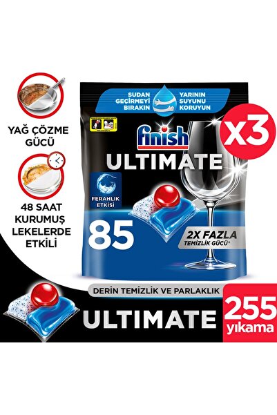 Finish Ultimate 85 Tablet x3 + Fairy Limon Kokulu Bulaşık Deterjanı 650 ml Avantajlı Temizlik Seti