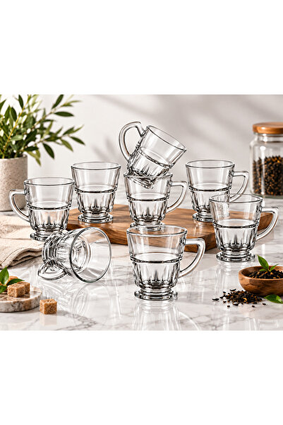 Dania 6-piece glass tea cup set