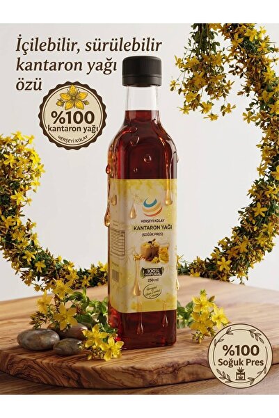 Herşeyi Kolay Saf Doğal Kantaron Kantoron Yağı Sarı Kantaron Yağı İçilir Sürü...