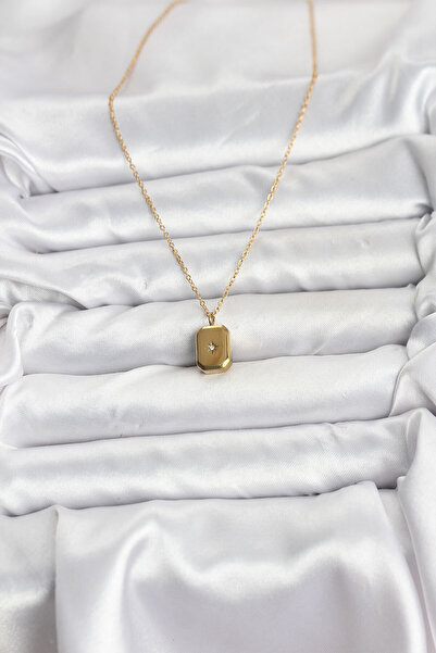 Generic Brand 316L Steel Chain Gold Color Minimal North Star Model Women's Ne...