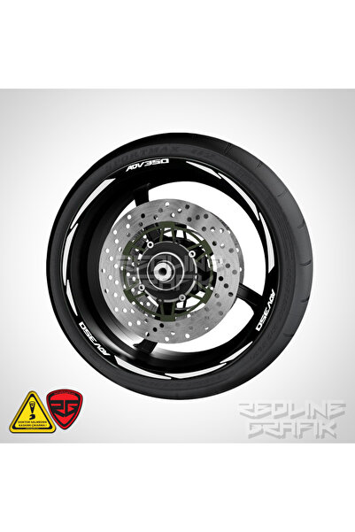 Redline Grafik ADV350 Yazılı Reflektif Gümüş Beyaz Jant Şeridi Redlinegrafik ...