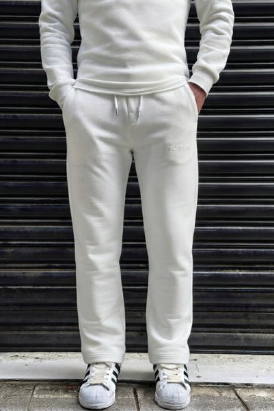thesunfyre Men's 3 Thread Ribbed Winter Altan Adjustable Baggy Sweatpants