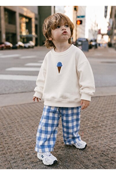 daisydolly Unisex Çocuk Dondurma Baskı Detaylı Takım