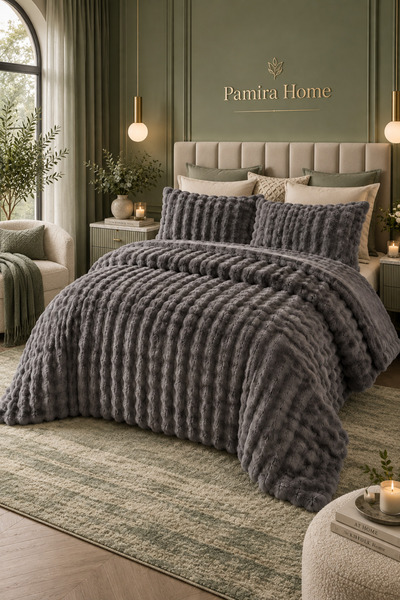 Pamira Home Pamira Çift Kişilik Çift Taraflı Tavşan Tüyü Pelüş Yorgan %100 Pa...
