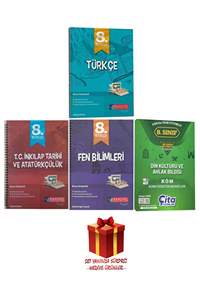 Pandül Yayınları 8. Sınıf Seti:Türkçe+Matematik+İnkılap Tarihi ve Atatürkçülü...