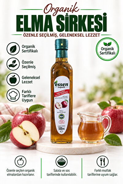 Essen Organik Organik Elma Sirkesi 500 ml