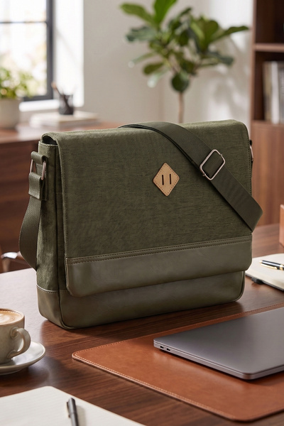 Fiyaka Gk16 Postman Horizontal Crossbody Bag Green-Green