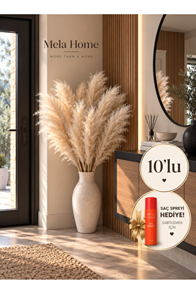 MELA XXL 10lu Pofuduk Kabarık Büyük Doğal Kurutulmuş Pampas Bohem Design I Sa...