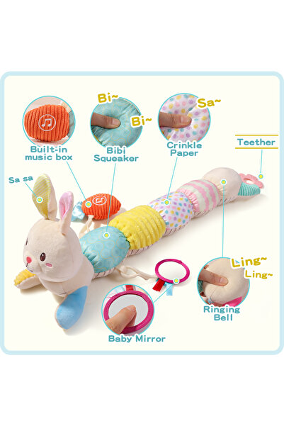 Schulzz Cute Caterpillar Activity Educational Musical Plush Toy 0-3 Years Old...