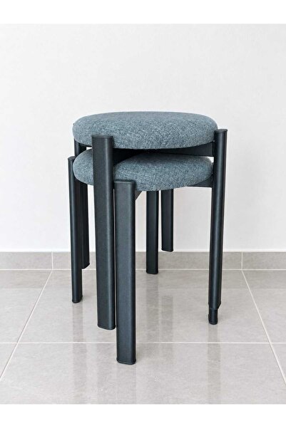 KZT HOME 2 ADET METAL AYAKLI TABURE SAGLAM 1 MM PROFIL (KURULU GÖNDERİM)