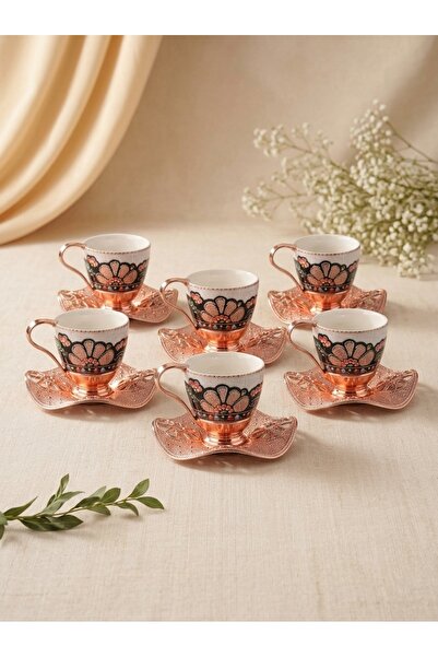 Generic Luxury Turkish Coffee Cups Set for 6 | Floral Pattern Cups with Rose ...