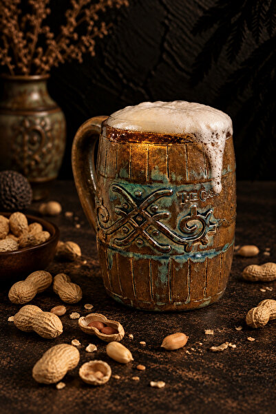 The Gara Spirit of the North" Elde Şekillendirme Seramik Bira Bardağı – Vikin...