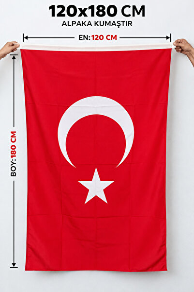 AKYILDIZ store Türk Bayrağı 120×180 cm – Alpaka Kumaş - İç ve Dış Mekana Uygun