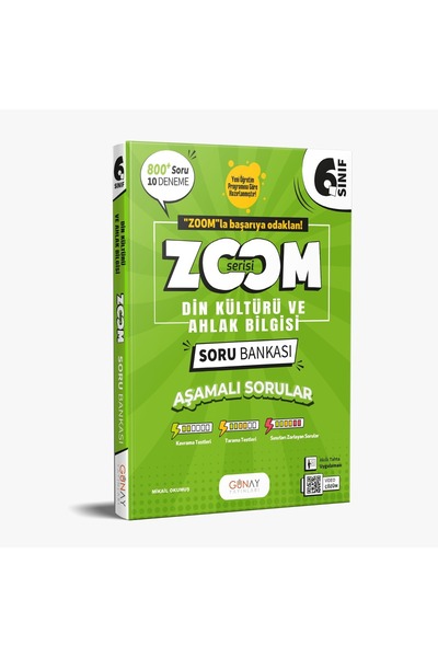 Günay Yayınları 2025-2026 Müfredat 6.SINIF ZOOM SERISI DIN KÜLTÜRÜ VE AHLAK B...