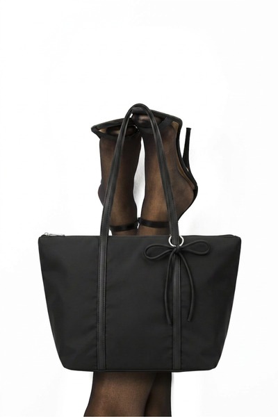 Belinabag Fiyonk Detaylı Büyük Tote Kadın Çanta En 47 cm Boy 28 cm