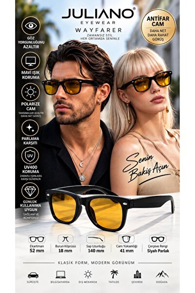 Olivier Philippe Wayfarer Antifar, Polarized and Blue Light Protection Glasses