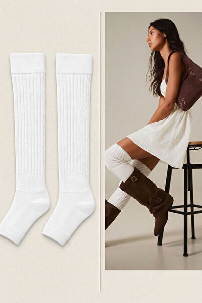 EFFE Toeless Elastic Above-Knee Basic Cotton Leggings