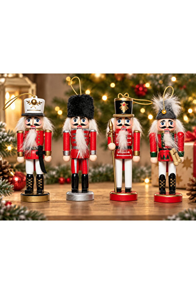 Coverzone 13cm  Nutcracker Ahşap Fındıkkıran,Noel Dekoru Yılbaşı Hediyelik Eş...