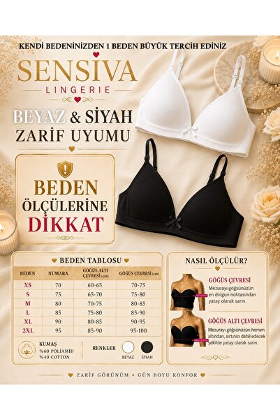 sensiva lingerie 2'Lİ Alıştırma Sütyeni Balen Telsiz Soft Bra - İlk Sütyenim ...