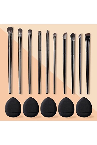 Choice A0119-1set black WholsealeSoft Bristle Eyeshadow Brushes 10-piece Set ...