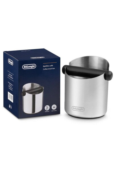 DELONGHİ Knock box pentru zatul de cafea De’Longhi DLSC084, 250 ml, Inox
