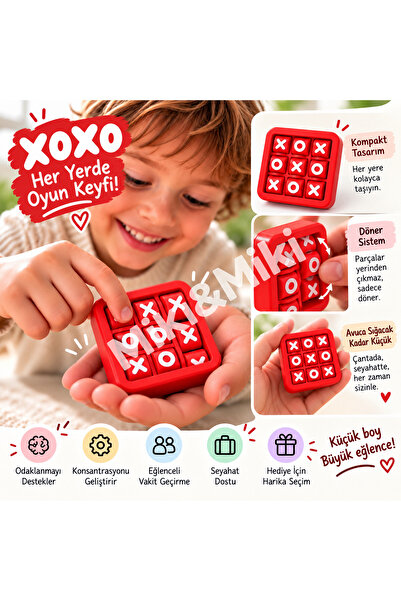Miki & Miki Xoxo Tictoc Game Board Game - Red