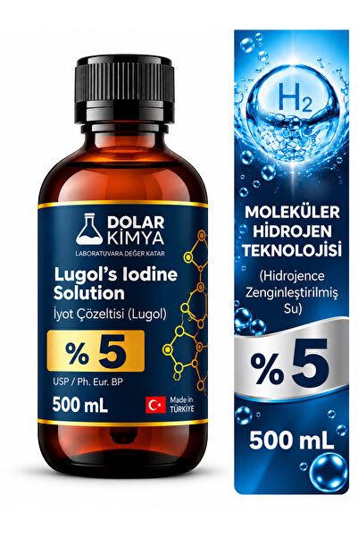 Dolar Kimya Lugol Solution 5% |   500ml |   Glass Bottle