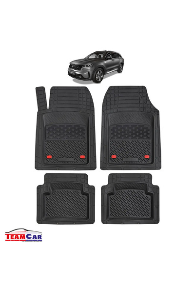 TEAMCAR Πατάκια Αυτοκινήτου Kia Sorento MQ4 (2020-σήμερα) - Μαύρο - Ανθεκτικό...