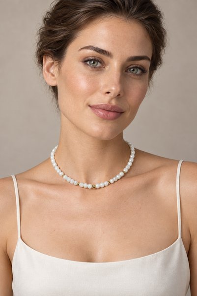 Camellie KY Jewels Aurora Mist | Buz Beyazı AB Premium Kristal Altın Kaplama Kolye
