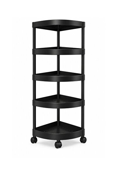 TSUMAB 5-Tier Corner Storage Rack with Wheels – Multi-Purpose Space-Saving Or...