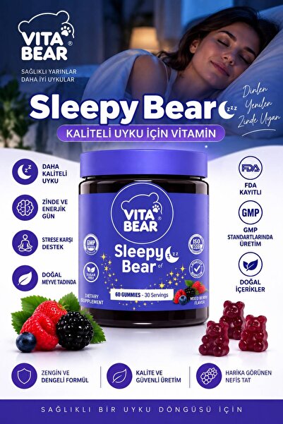 Vita Bear Sleepy Bear Uyku Düzenleyici Vitamin 60 Adet