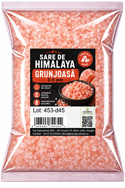 Top Ingrediente Sare De Himalaya Grunjoasă 3-5 MM - Punga 1kg