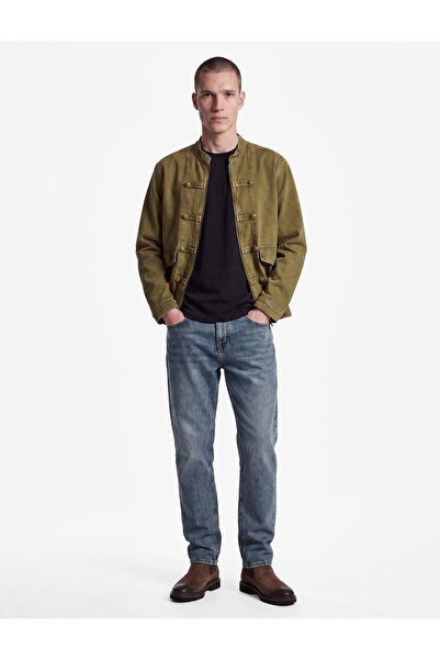 Koton Cotton Covered Pockets, Stand Collar, Zipper Closure, Napoleon Closure ...