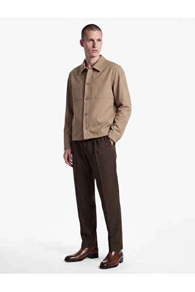 Koton Viscose Blended Pocketed Long Sleeve Buttoned Classic Collar Shirt