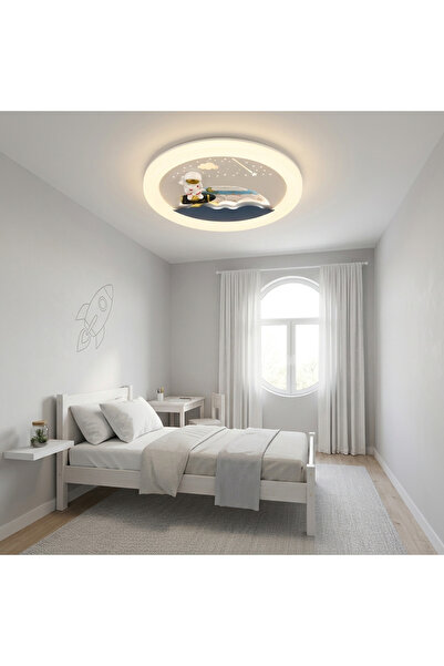 Vera Lighting Mavi Erkek Çocuk Odası Plafonyer Led Avize Kumandalı 3 Renk