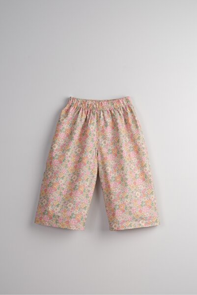 Bondberro Poplin Fabric Girls' Loose-Fit Trousers 100% Cotton