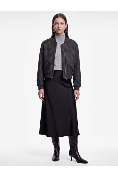 Koton Normal Waist Flared Midi Satin Skirt