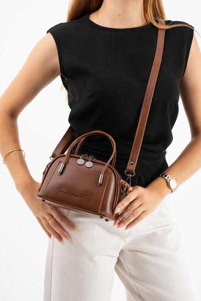 DEV 3 ADAM Taba Two-Compartment Stylish and Elegant Women's Shoulder and Crossbody Bag