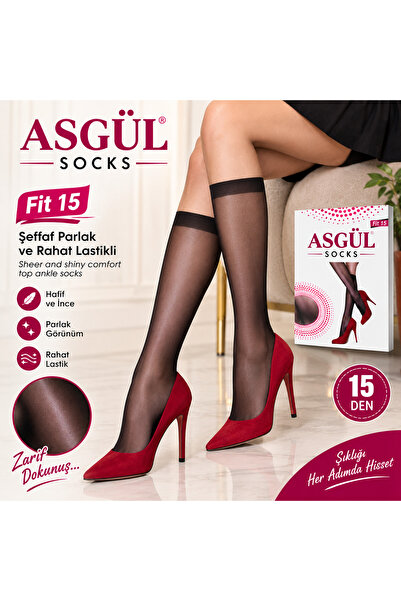 ASGÜL SOCKS ταιριάζουν 15 άνετα καουτσούκ, ανθεκτικές λεπτές κάλτσες κάτω από...