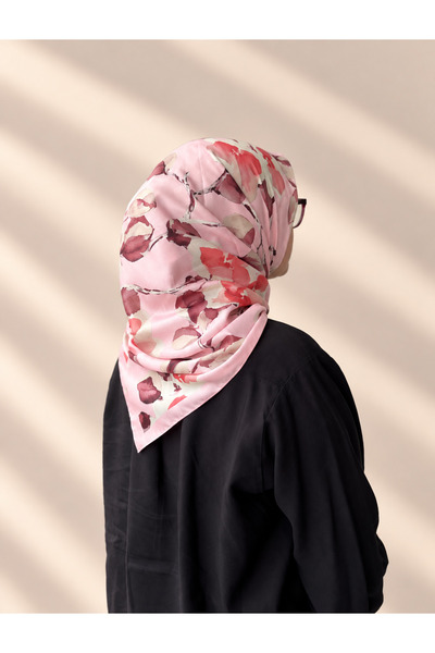 Suay İpek Güzce - Açık Pembe Pamuklu Eşarp
