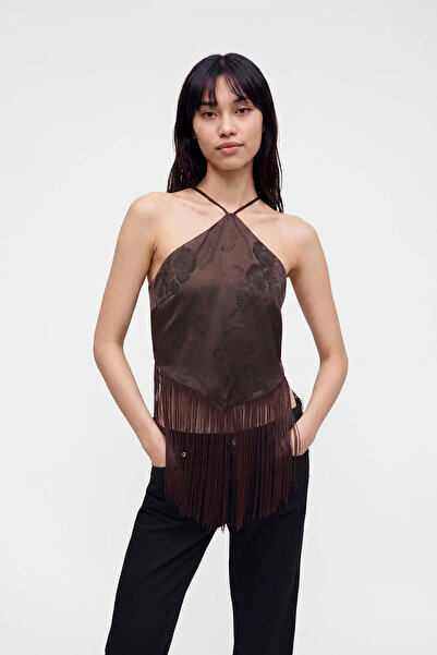 Vero Moda Women's VMTATHIANA Singlet Fringe Top